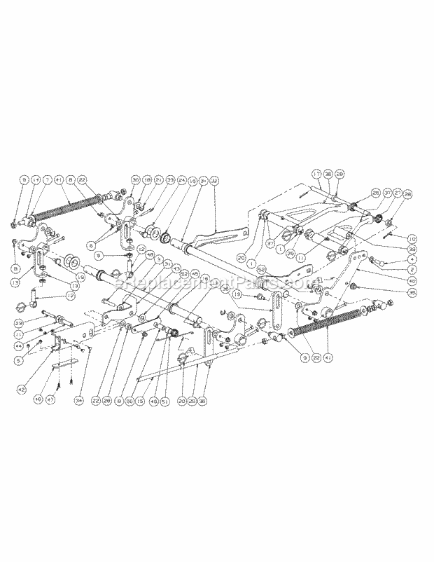 Lift Assembly 72-Inch Diagram and Parts List for M72-CT 53AL8CT8050 Cub Cadet Sprayer